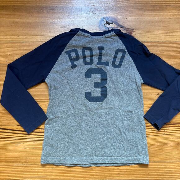 Polo Ralph Lauren gray navy long sleeve 3 shirt SIZE 6 - Picture 5 of 5